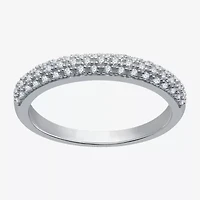 I Said Yes (H-I / I1) Womens 1/5 CT. Lab Grown White Diamond Sterling Silver Anniversary Wedding Band