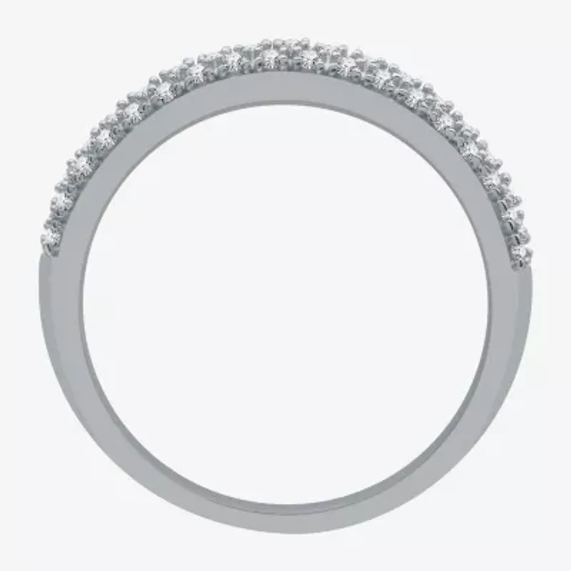I Said Yes (H-I / I1) Womens 1/5 CT. Lab Grown White Diamond Sterling Silver Anniversary Wedding Band