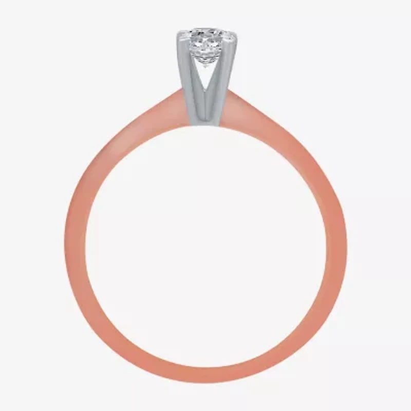 Classic Collection 1/4 CT. Natural Diamond Round Solitaire Engagement Ring 10K  Gold