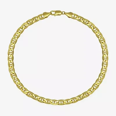 10K Yellow Gold 9" Hollow Mariner Chain Bracelet