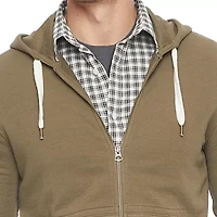 mutual weave Mens Long Sleeve Zipper Hoodie