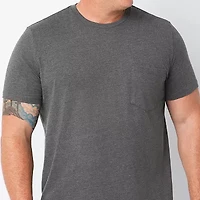 St. John's Bay Super Soft Pocket Mens Crew Neck Short Sleeve Quick Dry Big and Tall T-Shirt