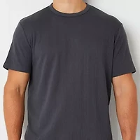 Shaquille O'Neal XLG Ribbed Dropneedle Mens Crew Neck Short Sleeve Big and Tall T-Shirt