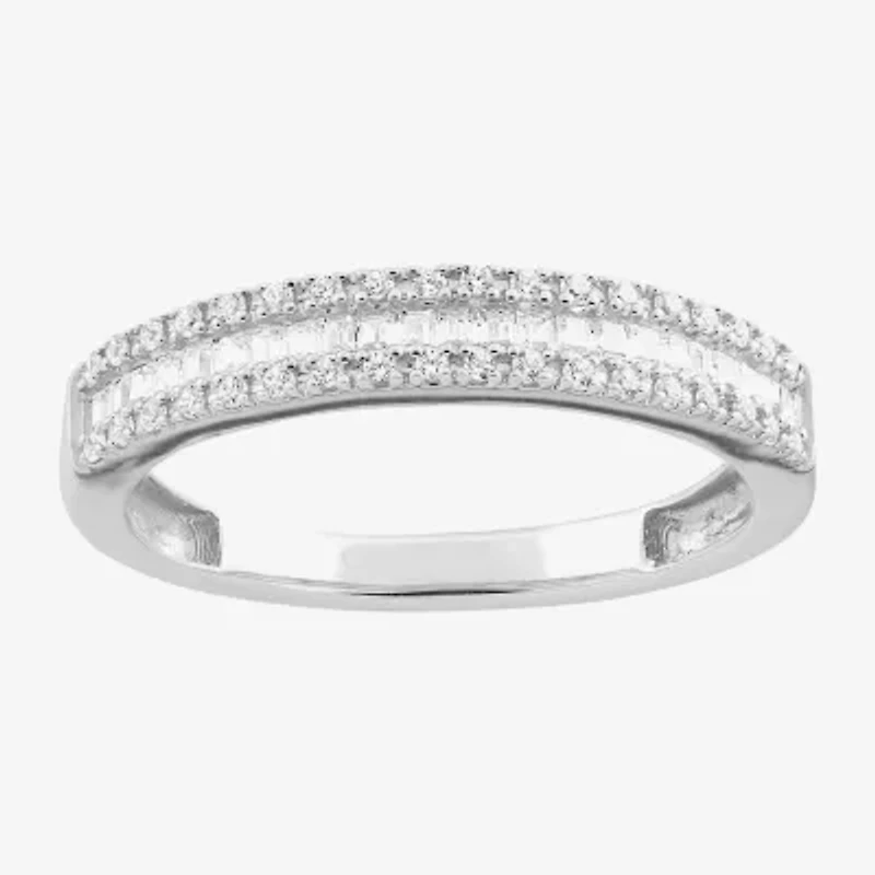 Signature By Modern Bride Womens 1 CT. T.W. Natural White Diamond 10K Gold Side Stone Halo Bridal Set