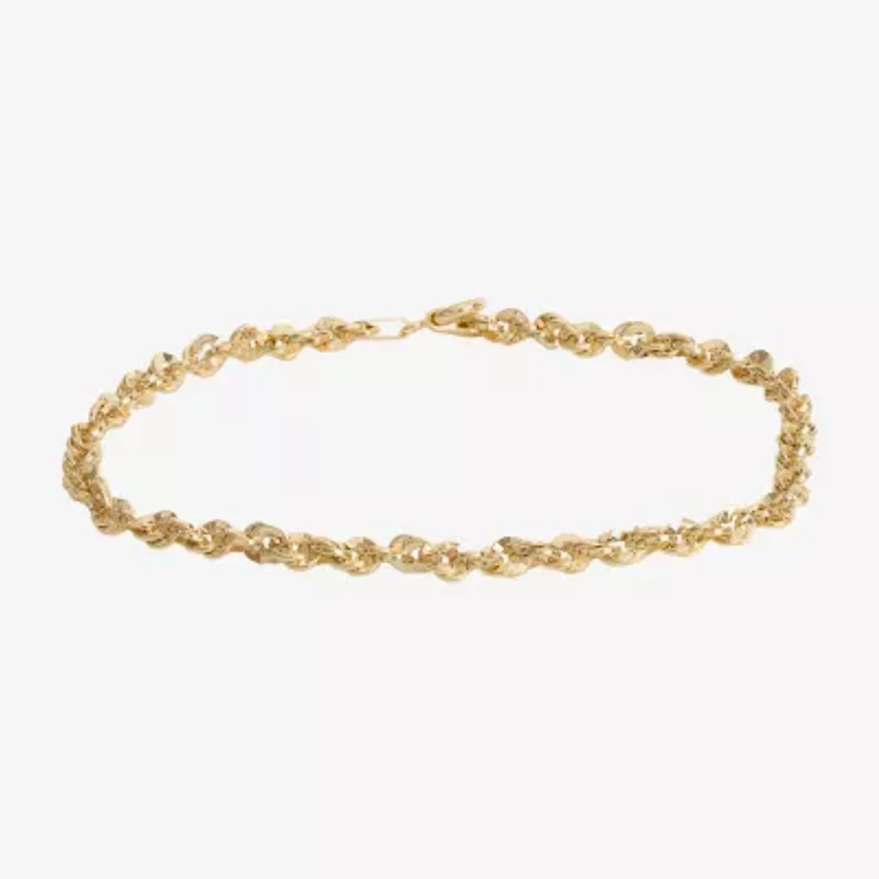 Made in Italy Unisex Adult 14K Gold 8 Inch Semisolid Link Chain Bracelet