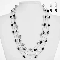 Mixit Silver Tone Womens Simulated Pearl Round 2-pc. Jewelry Set