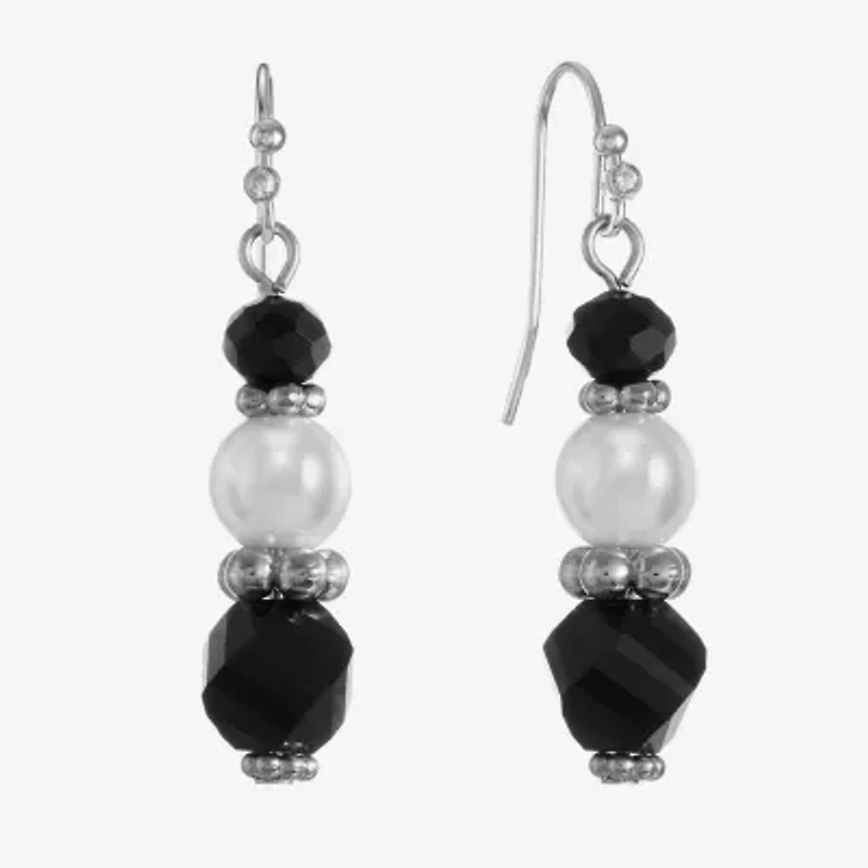 Mixit Beaded Womens Simulated Pearl Drop Earrings