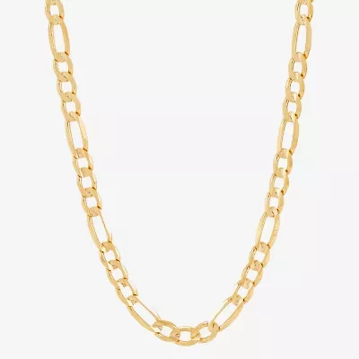 Unisex Adult 14K Gold 22 Inch Figaro Chain Necklace