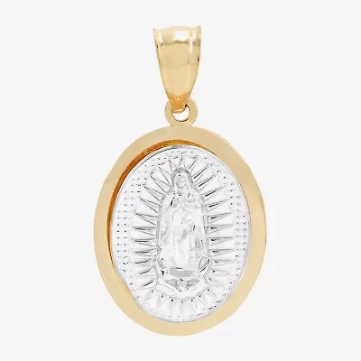 Our Lady Of Guadalupe / Nuestra Senora De Guadalupe Womens 10K Gold Oval Pendant