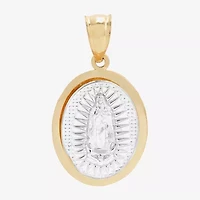 Our Lady Of Guadalupe / Nuestra Senora De Guadalupe Womens 10K Gold Oval Pendant