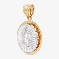 Our Lady Of Guadalupe / Nuestra Senora De Guadalupe Womens 10K Gold Oval Pendant