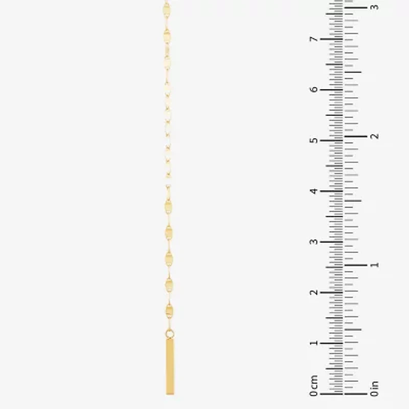 Womens 14K Gold 18 Inch Beaded Necklace