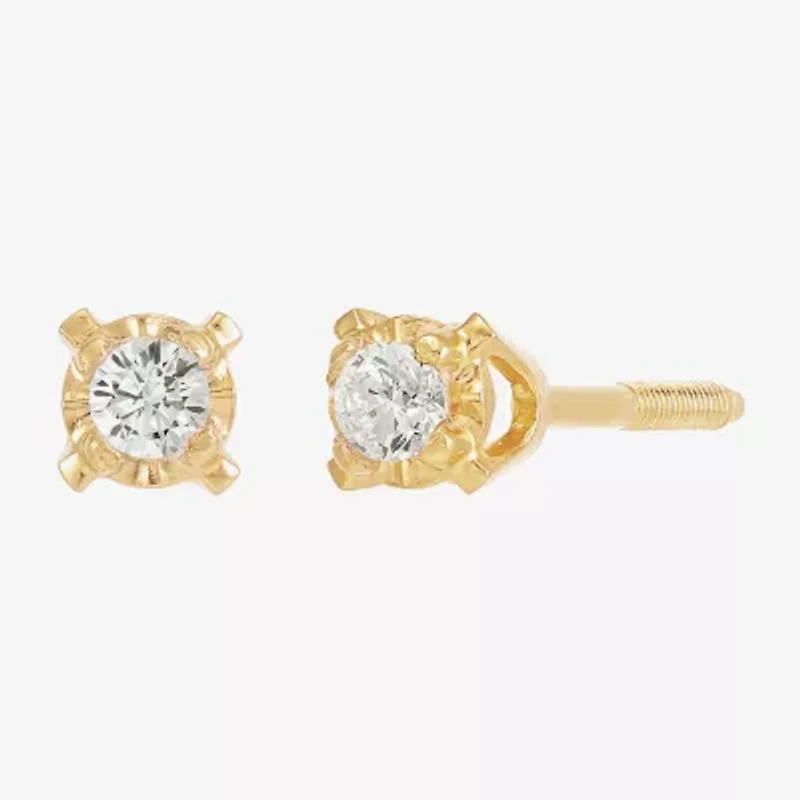 Girls Natural White Diamond 14K Gold Round 2-pc. Jewelry Set