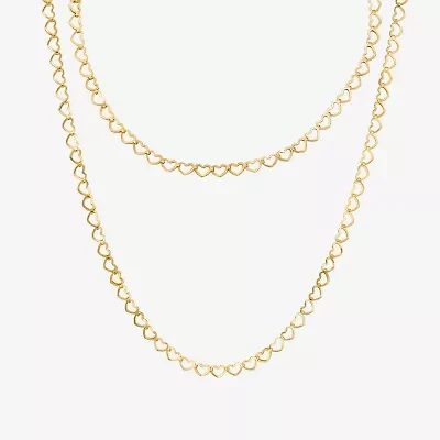 Womens 10K Gold Heart 2-pc. Jewelry Set