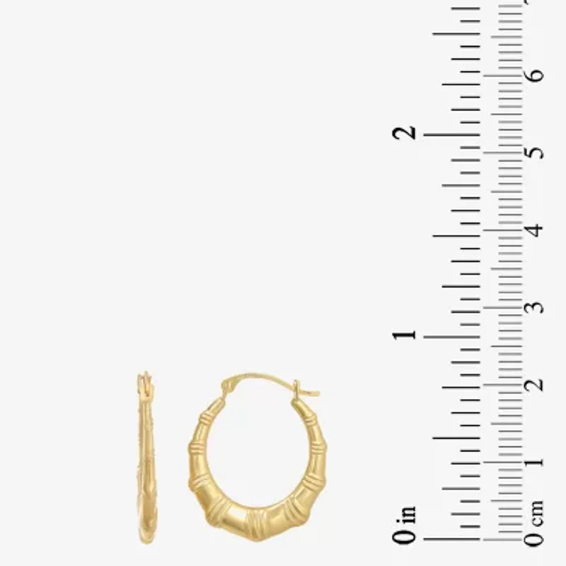 Womens 10K Gold 18mm Round Hoop Earrings