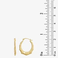 Womens 10K Gold 18mm Round Hoop Earrings