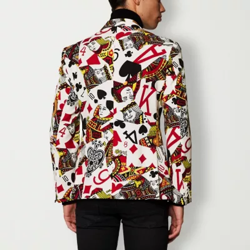 Opposuits King Of Clubs Mens Slim Fit Blazer