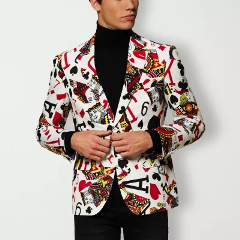 Opposuits King Of Clubs Mens Slim Fit Blazer