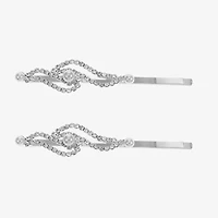Monet Jewelry Silver Tone 2-pc. Bobby Pin