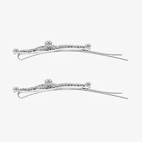 Monet Jewelry Silver Tone 2-pc. Bobby Pin
