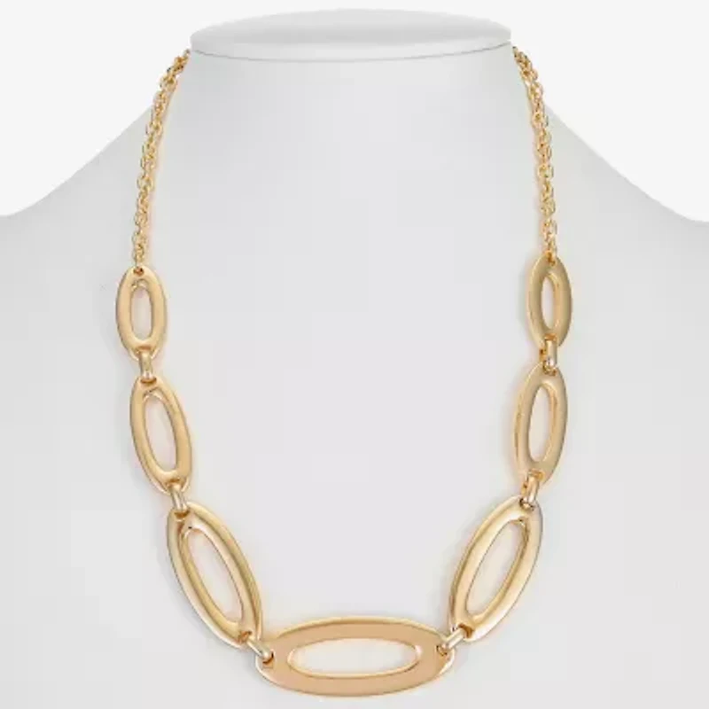 Liz Claiborne Two Tone Womens 17 Inch Collar Necklace