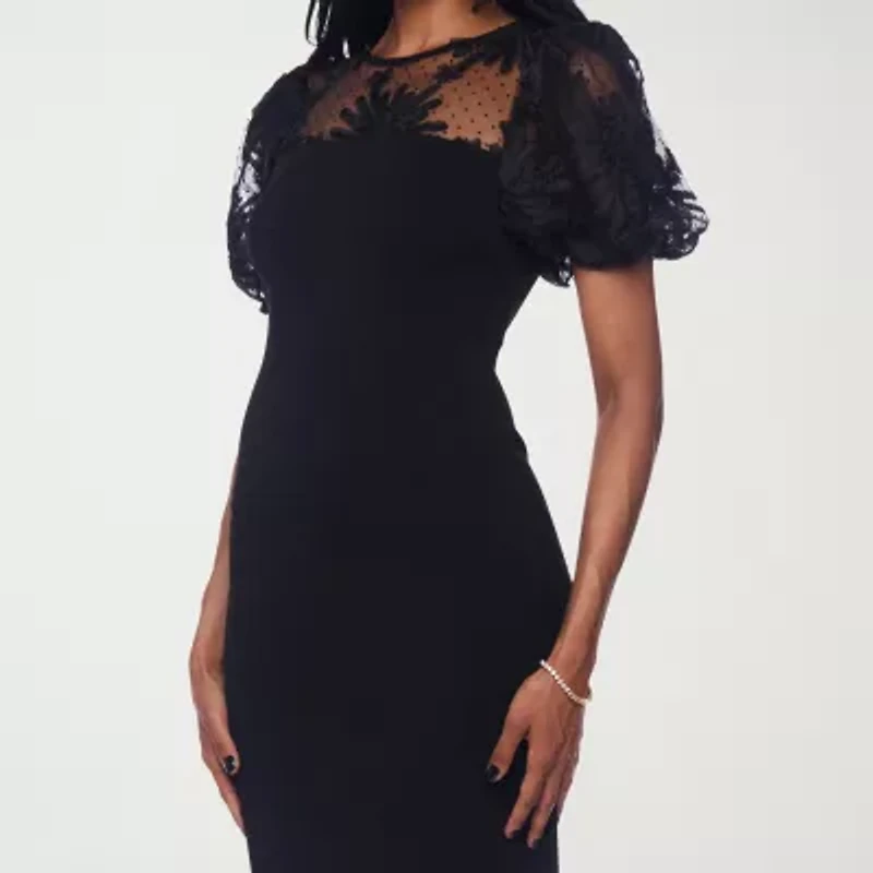 Premier Amour Womens Short Sleeve Sheath Dress