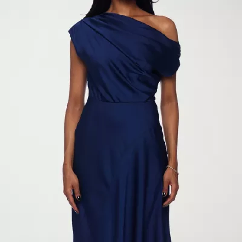 Premier Amour Womens Sleeveless Midi Fit + Flare Dress