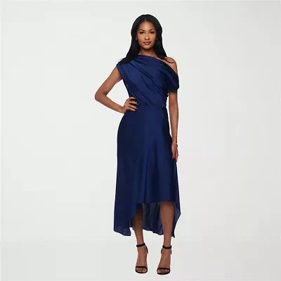 Premier Amour Womens Sleeveless Midi Fit + Flare Dress