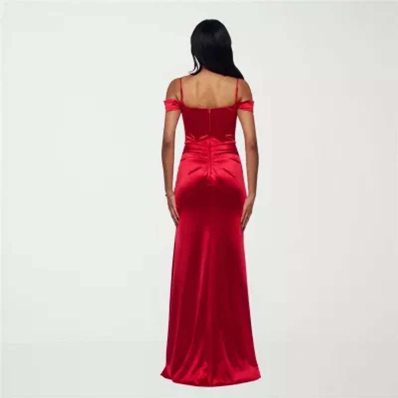 B. Smart Womens Juniors Satin Bodycon Dress