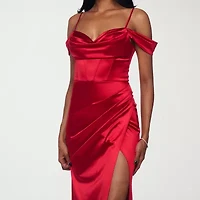 B. Smart Womens Juniors Satin Bodycon Dress