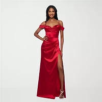 B. Smart Womens Juniors Satin Bodycon Dress