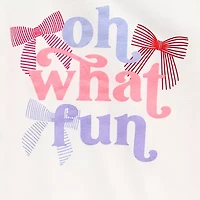 Okie Dokie Toddler & Little Girls Round Neck Long Sleeve Regular Fit 2-pc. Graphic T-Shirt