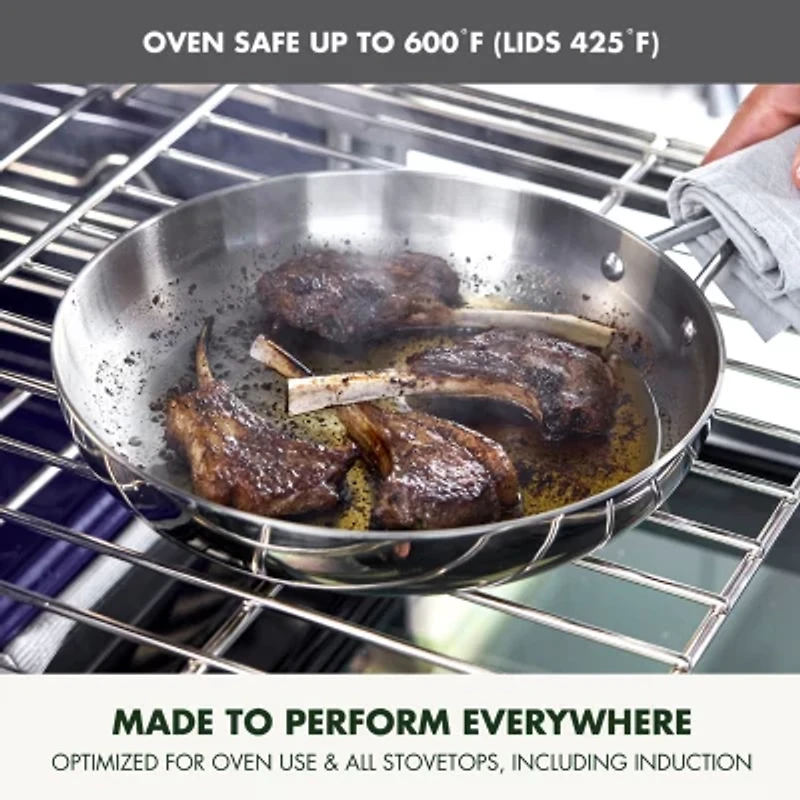 GreenPan Valencia Pro Stainless Steel Uncoated 10-pc. Cookware Set