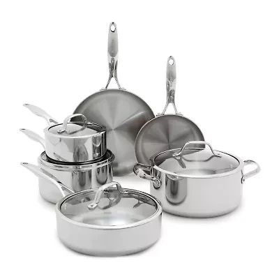 GreenPan Valencia Pro Stainless Steel Uncoated 10-pc. Cookware Set