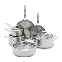 GreenPan Valencia Pro Stainless Steel Uncoated 10-pc. Cookware Set
