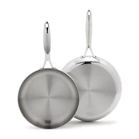 GreenPan Valencia Pro Stainless Steel Uncoated 2-Piece Frypan Set