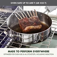GreenPan Valencia Pro Stainless Steel Uncoated 5-qt. Sauté Pan with Lid