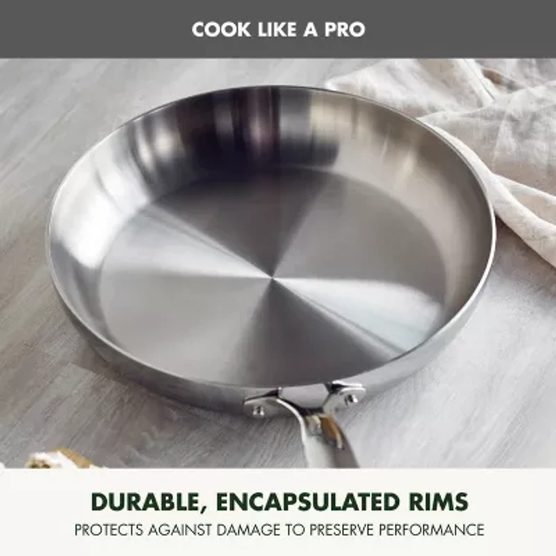 GreenPan Valencia Pro Stainless Steel Uncoated 12” Frypan