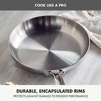 GreenPan Valencia Pro Stainless Steel Uncoated 12” Frypan