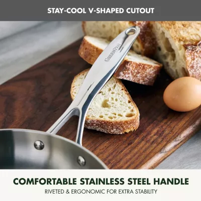 GreenPan Valencia Pro Stainless Steel Uncoated 12” Frypan