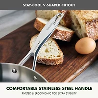 GreenPan Valencia Pro Stainless Steel Uncoated 12” Wok with Lid