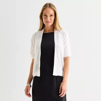 Perceptions Womens Short Sleeve Shrug