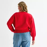 Forever 21 Juniors Plus Womens Crew Neck Long Sleeve Pullover Sweater