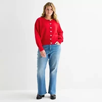 Forever 21 Juniors Plus Womens Crew Neck Long Sleeve Pullover Sweater