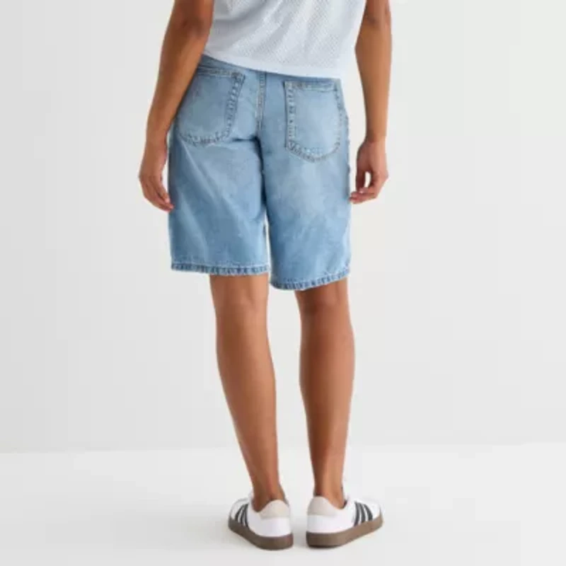 Arizona Womens Low Rise Juniors Denim Short