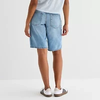 Arizona Womens Low Rise Juniors Denim Short