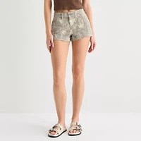 Arizona Womens Low Rise Juniors Denim Short
