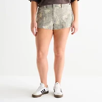 Arizona Womens Low Rise Juniors Plus Denim Short