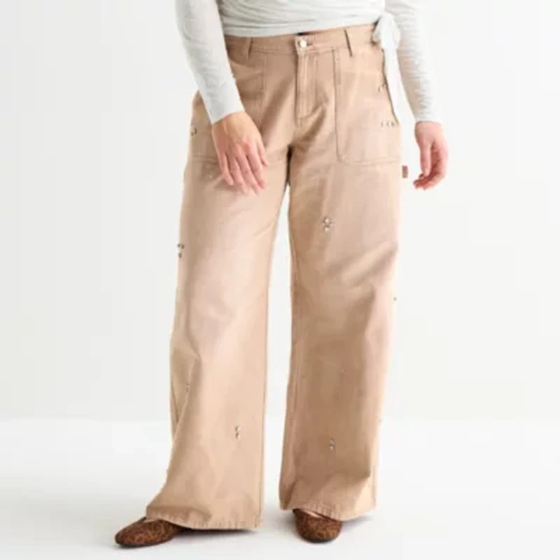 Arizona Womens Juniors Low Rise Baggy Fit Jean