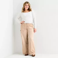 Arizona Womens Juniors Low Rise Baggy Fit Jean